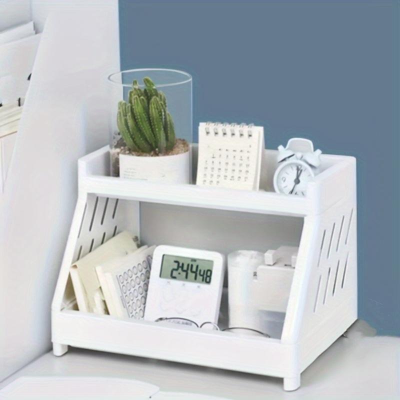 1pc Desktop Storage Rack, Multi-Layer Plastic Organizing Shelf for Cosmetics and Jewelry, Versatile Bathroom and Kitchen Home Organizer, Multilayer Storage, Home Decor Organiser