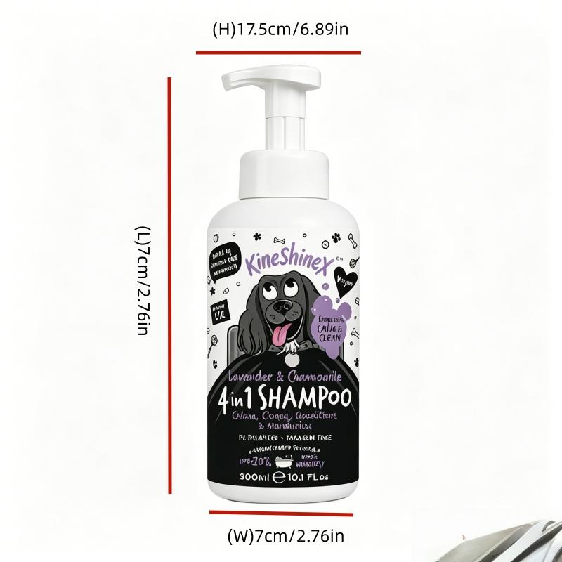 Kineshinex Pet Dog Cat Whitening Shampoo, Gentle Cleansing Formula, Safe for Dogs & Cats, Ideal for Daily Bath Time, Easy to Use