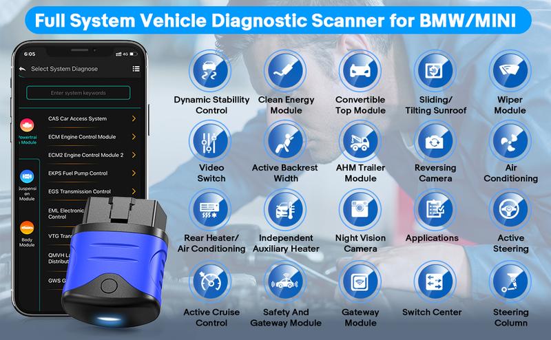 AUTOPHIX 3910 is suitable for BMW OBD2 scanner full system code reader diagnostic tool Functions Egs Eml Battery