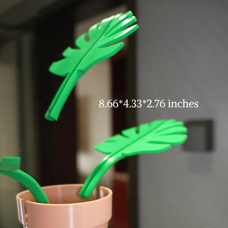 Monstera Leaf Bathroom Organizer No Drill Wall Mount Storage for Toothbrush, Toothpaste, Jewelry Watches Whimsical Decor Perfect Father's Day Gift