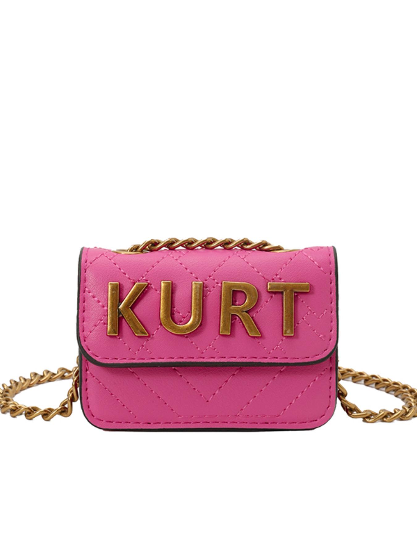 Women's PU Colorblock Crossbody Shoulder Bag, Retro Chain Design Magnetic Closure Letter Decor, Ideal for Parties & Casual, Handbag Shoulder Bag