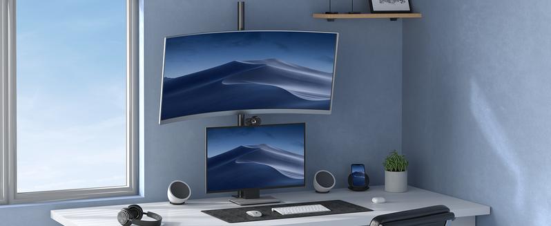 HUANUO Single Monitor Stand Desk Mount, Extra Tall 39 Inch Fully Adjustable Stand Computer Mount for 13-32 In Screen, Ultra Wide Screen to 38In, Monitor Arm Holds up to 22lbs with C Clamp/Grommet Base#TikTokShopBlackFriday