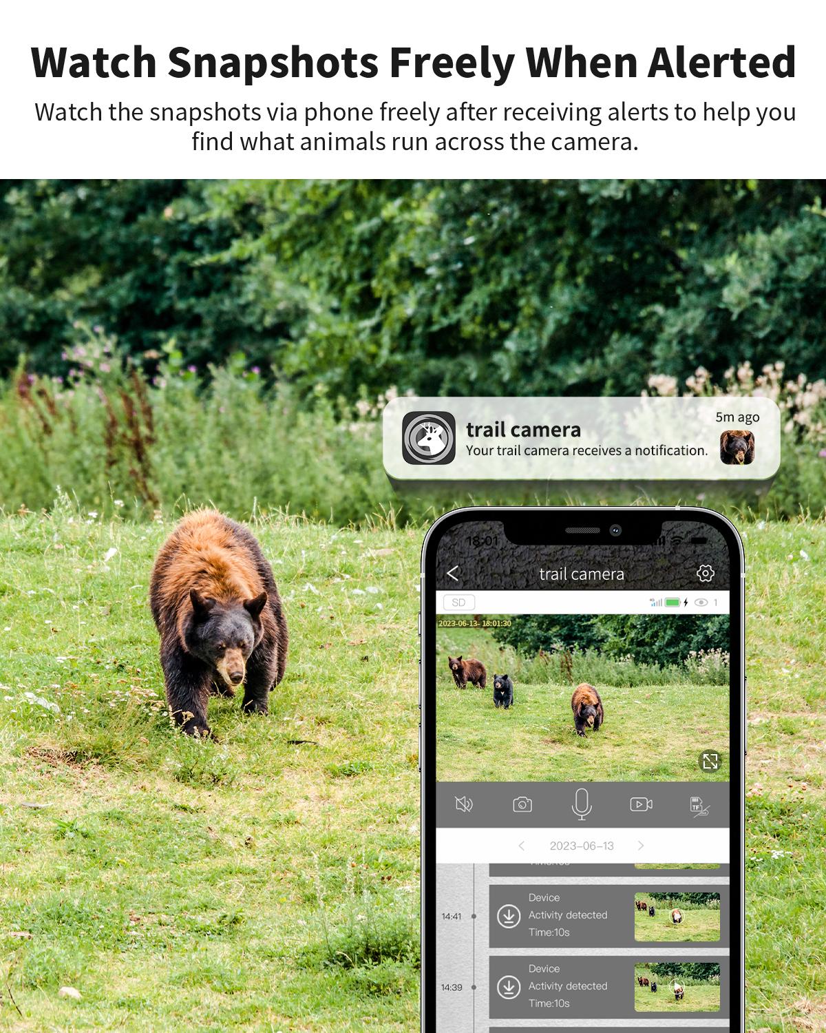 Solar Powered Wireless 4G LTE Trail Camera- 2K Live Video,WiFi Not Supported, Remote APP Controlled, WaterProof, Motion Activated, Night Vision, 4G Data Cellular Card Included (Data refill is required for Unlimited 4G data usage)