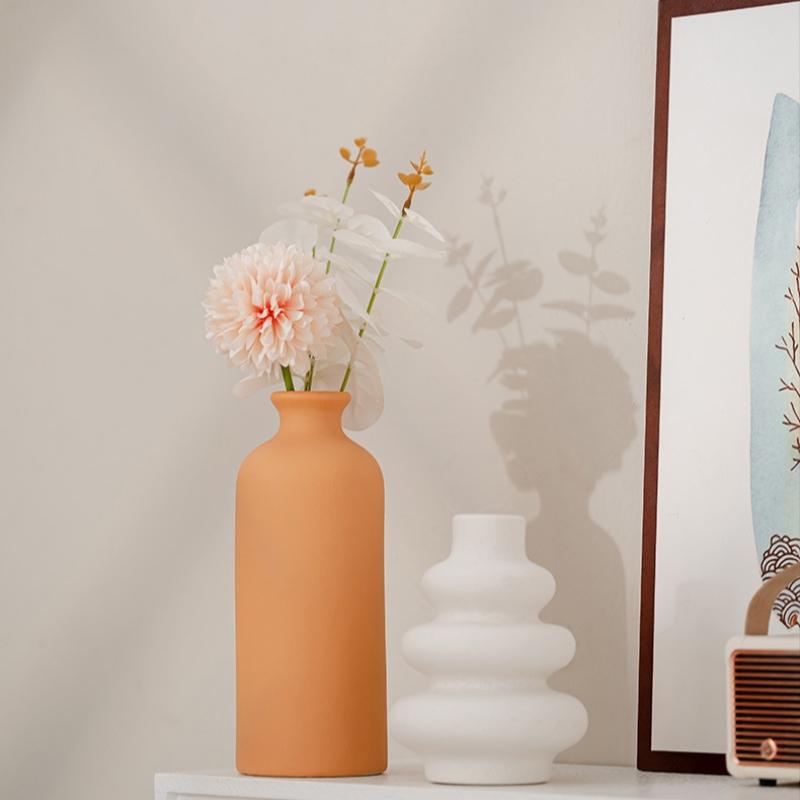 4 Piece Minimalist Ceramic Vase Set With 4 Colors Perfect for Rustic Modern Farmhouse Decor Living Room Shelf Table And Entryway Ideal Gift for All Occasions Home Decorative Vase