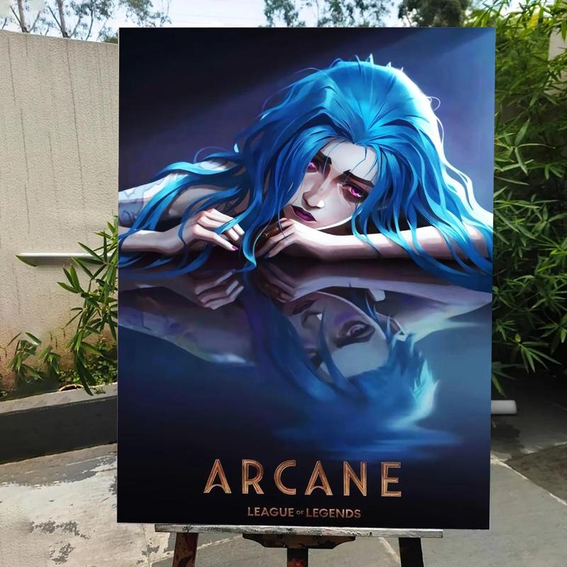 Game A-A-Arcane Main Art Movie Poster HD Waterproof Self-Adhesive Art Vibrant Wall Print for Living Room Bedroom Bar Parlor Home Decor Gift Fade-Resistant Easy-Apply Durable Dly Artwork