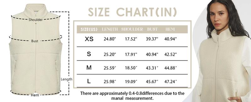 Songling Sherpa Fleece Vest for Women Trendy Warm Sleeveless Vests Jacket Lightweight Zip Coats with Pockets Fall Outerwear Womenswear Fabric Soft Outdoor Songling Sherpa Fleece Vest for Women Trendy Warm Sleeveless Vests Jacket Lightweight Zip Coats with Pockets Fall Outerwear Womenswear Fabric Soft Outdoor