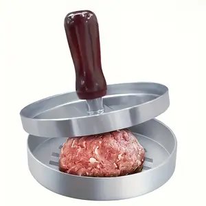 Burger Patty Press with Stuffed Mold, Aluminum Alloy Body & Non-Stick Handle, Professional Kitchen Meat Press Tool