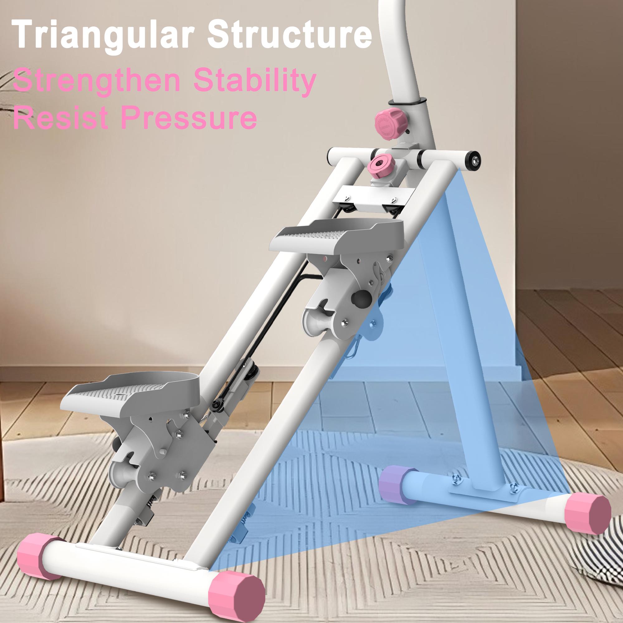 【KINMAC】330lbs Stair Stepper Climber Machine with Adjustable Resistance & Handlebar - Upgrade Vertical Climber Workout Machine for Full-Body Exercise Climber Fitness Equipment with Stable Frame 196N 3Level