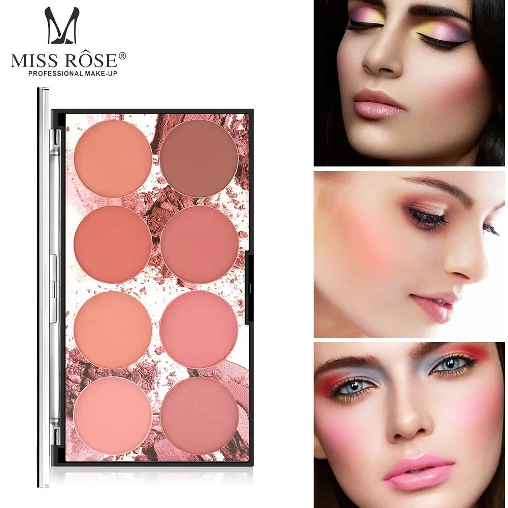 8 Color Blush Palette, Nude Tone Blush Set, 28g Net Weight, Fine Powder, Smooth, Versatile Makeup, Beginner Friendly Cheek Color Disk