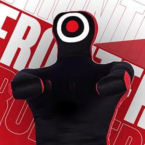Un-Filled Grappling Dummy with Anatomical Arms, Heavy-Duty Combat Sports Training Dummy for BJJ MMA Practice, Adult & Kids Martial Arts Equipment