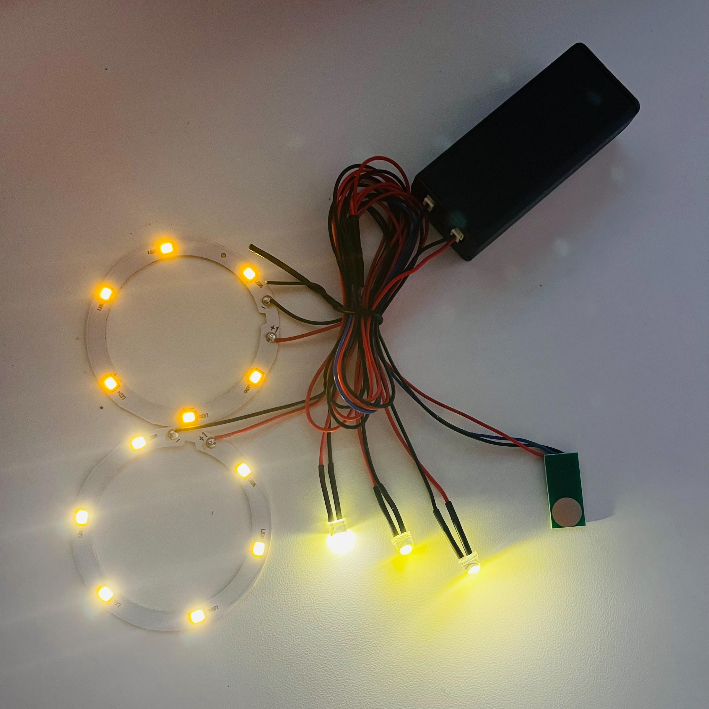 Warm White Micro Mini LED Ceiling Light Panel,DIY Lamp Kit for Miniature House 3D Puzzle,Small Light Accessory for Book Nook Display