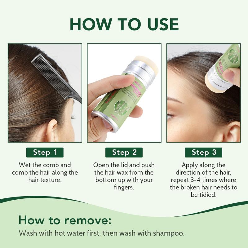 Rosemary Wax Stick Lipstick Frizzy Hair Hairline Pomade Wax Stick Mild Hair Styling Hair Gel For Kids & Adults Hair Care Products
