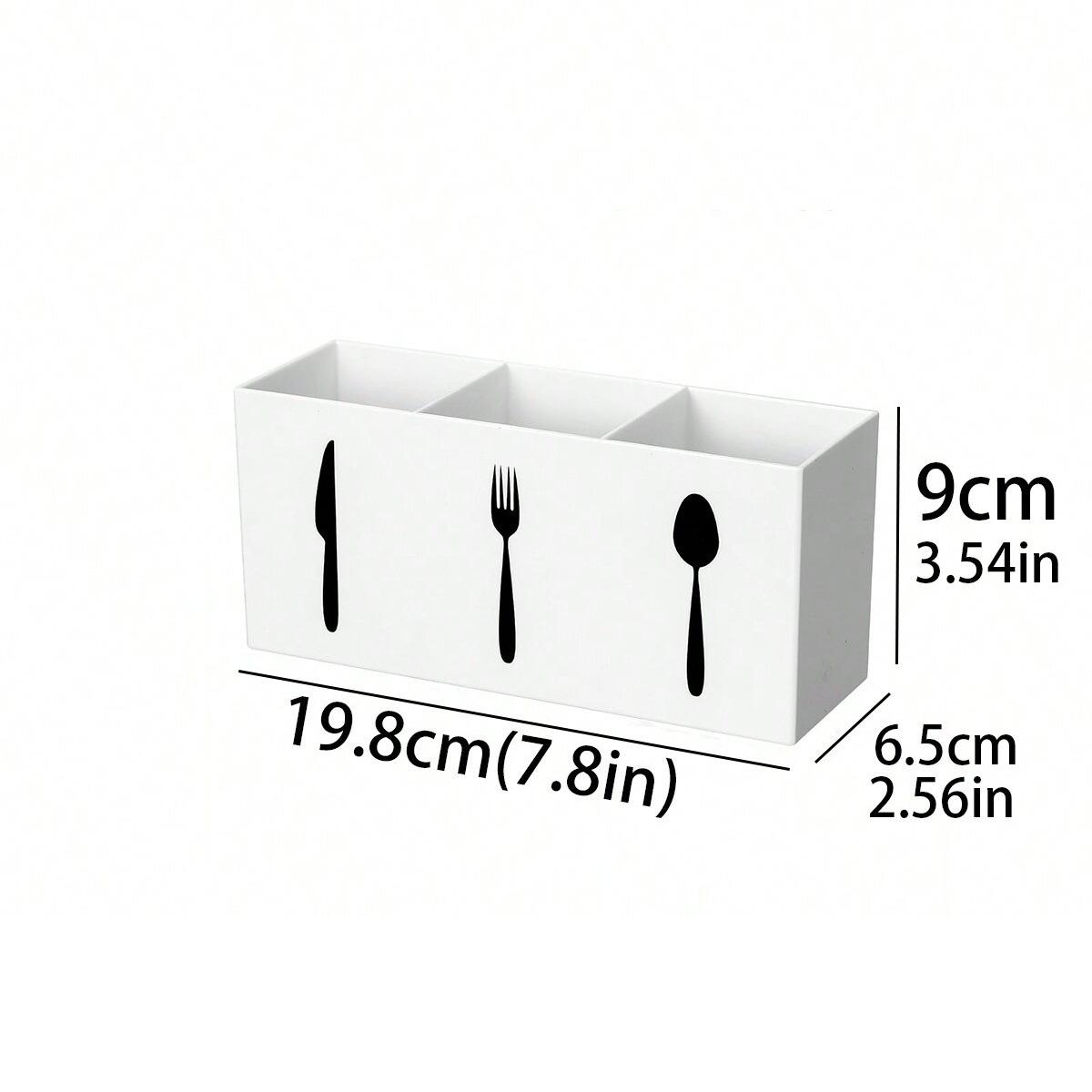 Multifunctional Kitchen Storage Organizer, Compact Plastic Utensil Rack for Spoons Knives Forks, Ideal Home and Restaurant Settings