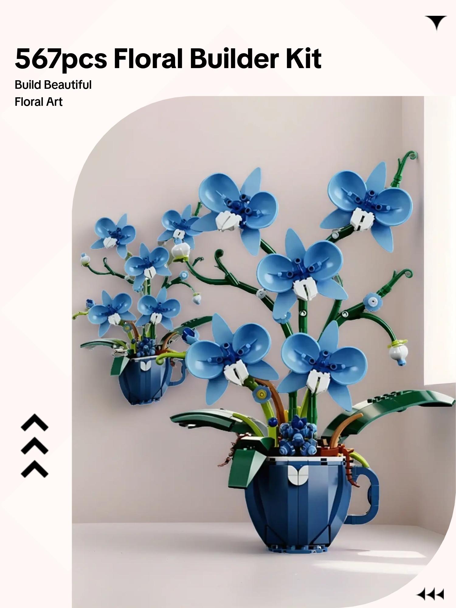 Flowers Bouquet Flower 567PCS Building Blocks Set Block Bonsai Plant Model Bricks Romantic DIY Valentine's Day Birthday Gift Creative Building Block Sets