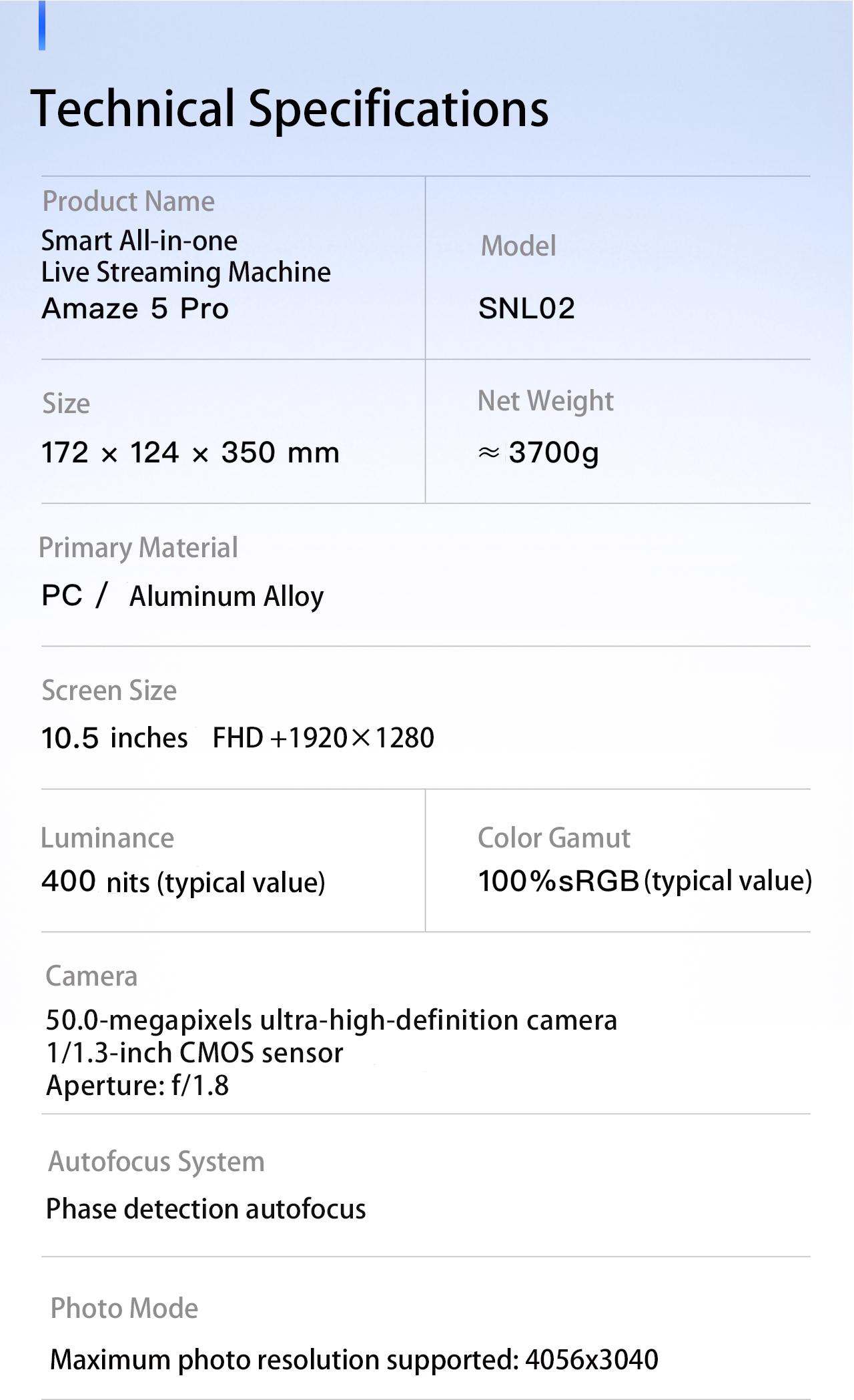 CADOTHY Amaze 5 Pro X Outlandish LIVE Agency All in One Live Streaming Device with Smart Director System for Professional TikTok Live Tripod Stabilizer Tripod Light Vlogging Kit Phone Titanium