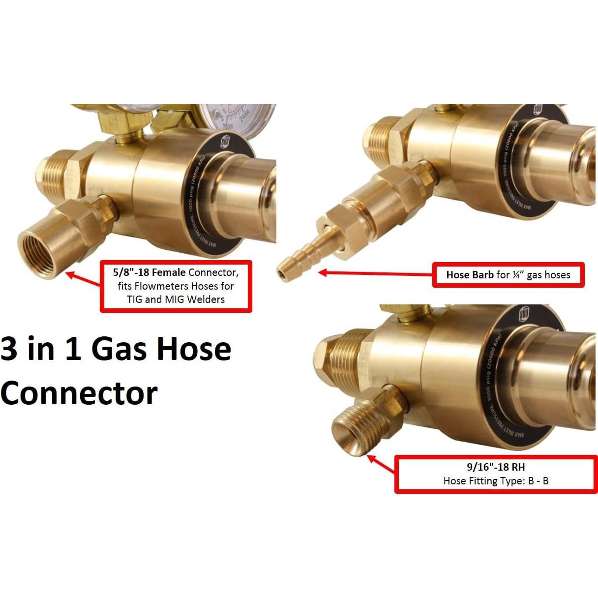 - Industrial Argon Regulator/Flowmeter Gauges for MIG and TIG Welders