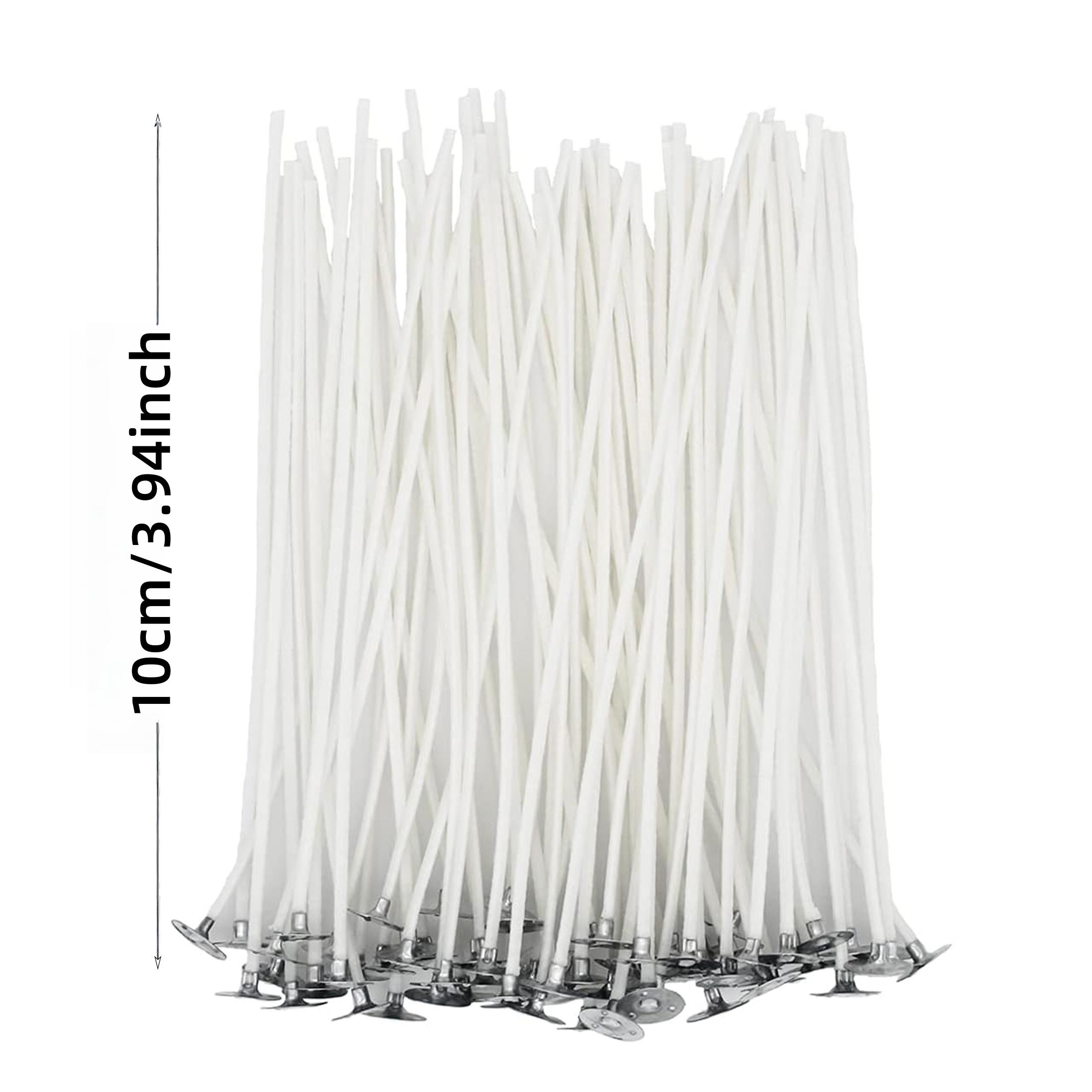 100 Pre-Paraffined Candle Wicks for DIY Candle Making, 10cm-12cm Long, Ideal for Christmas and Holiday Party Decorations