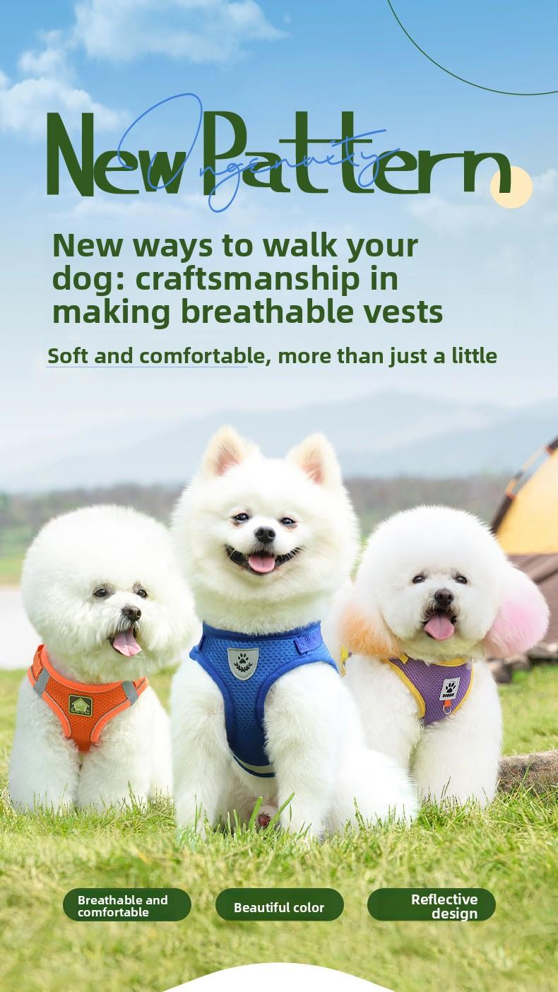 Adjustable Vest-Style Pet Harness with Leash - Reflective Safety, Breathable, Choking Prevention Harnesses for Outdoor Walking Dogs and Cats Adjustable Vest-Style Pet Harness with Leash - Reflective Safety, Breathable, Choking Prevention Harnesses for Outdoor Walking Dogs and Cats