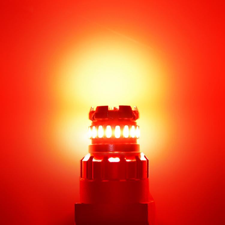 LED Strobe Brake Light Bulb Red, lashing Strobe Blinking LED Tail Light Bulbs for 7440 7443 3156 3157, 300% Brighter Canbus Ready, Plug and Play, Triple Flash LED Stop Bulbs, Off-Road Use Pack of 2, AUTOONE