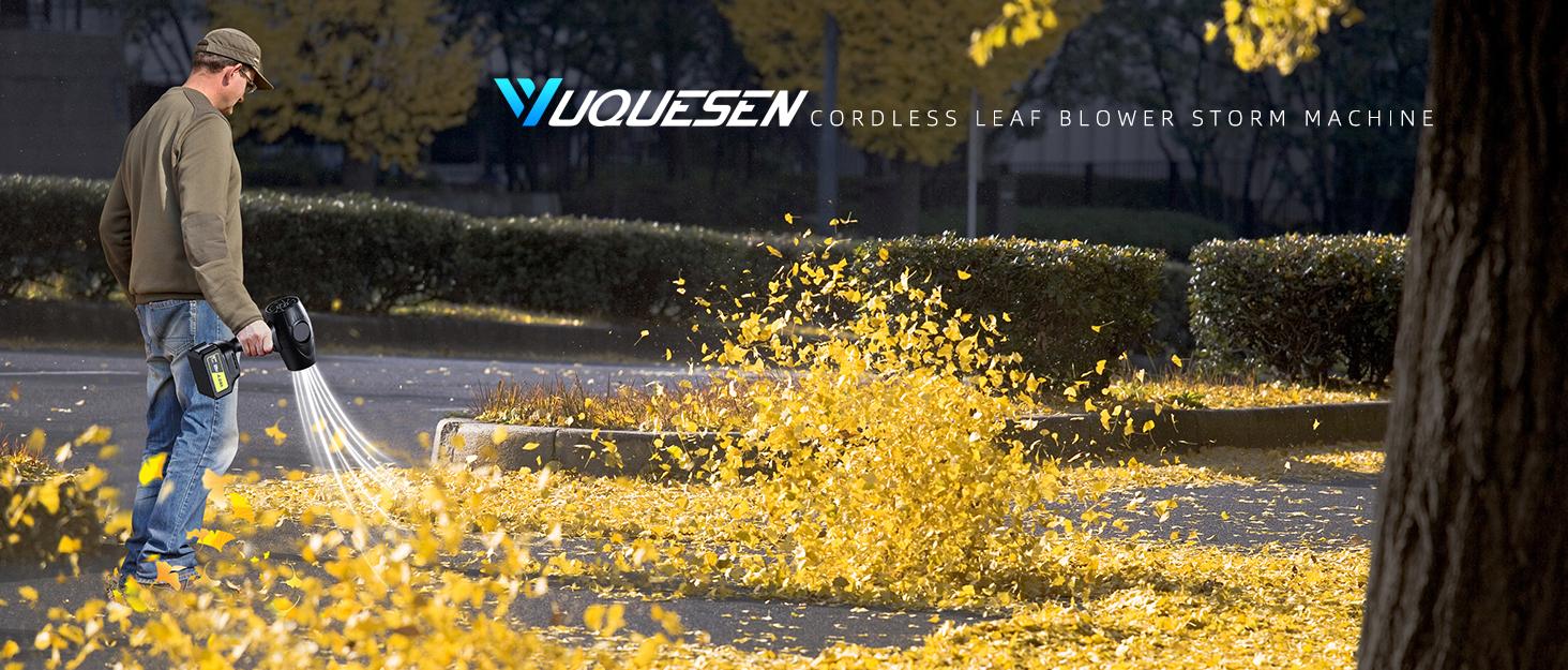 YUQUESEN Cordless Leaf Blower Violent Turbo Fan 200W Handheld Super Power Air Duster for Garden Patio Cleaning Drying Car Wash Snow Removal