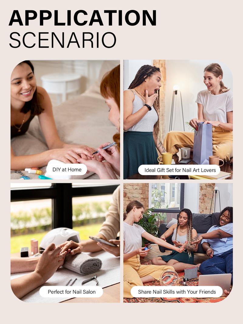 Aillsa Nail Art Brush Set with 12pcs Replaceable Tips – Multifunctional Nail Brushes for DIY Nail Art Design Gel Nail Brush for gel x Nail Liner Brush Salon Ideal Gift for Girls Polish Manicure Cutics Cosmetic #TikTokShopBlackFriday