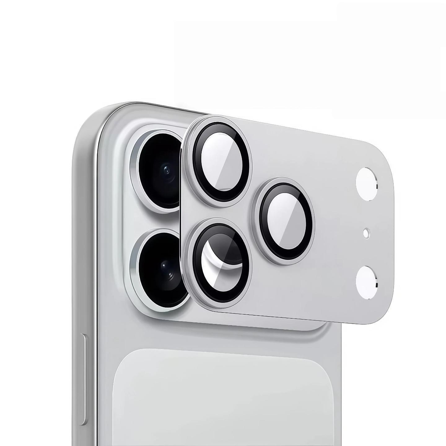 Metal Frame Camera Lens Protector for iPhone 17 Pro & Pro Max - 1-Piece Tempered Glass, Scratch-Proof Smartphone Accessory for Cellphone Devices