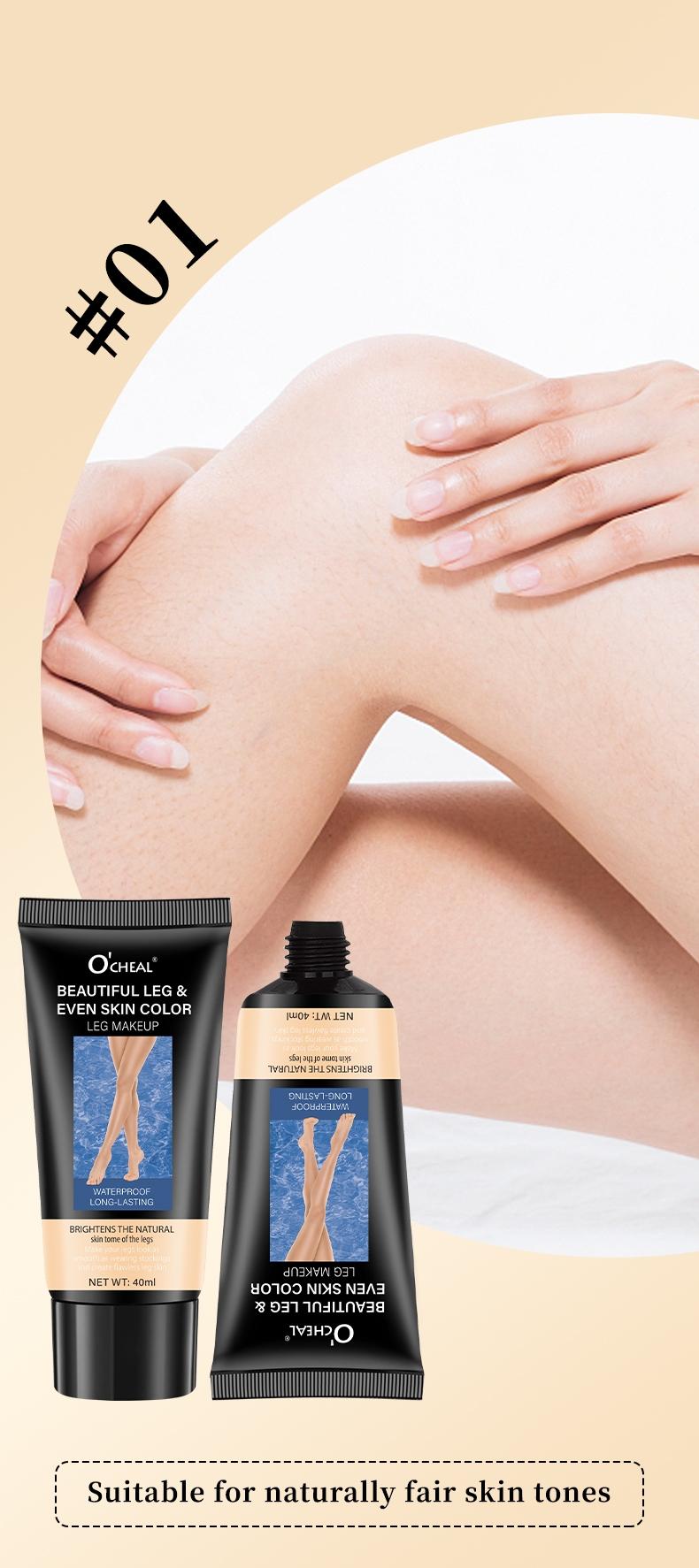 Self Tanning Lotion Leg Makeup Cream 3 Shades Waterproof Long Lasting High Coverage Hydrating Smooth Even Skin Tone Concealer