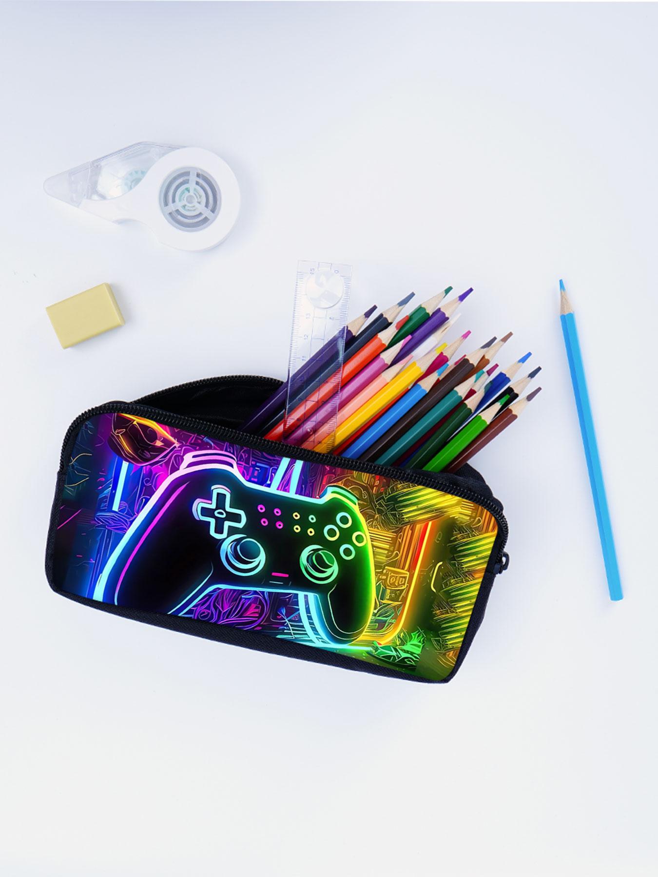 Game player pattern printed 17 inch pull rod backpack three piece set Trolley Bags Rolling Bags