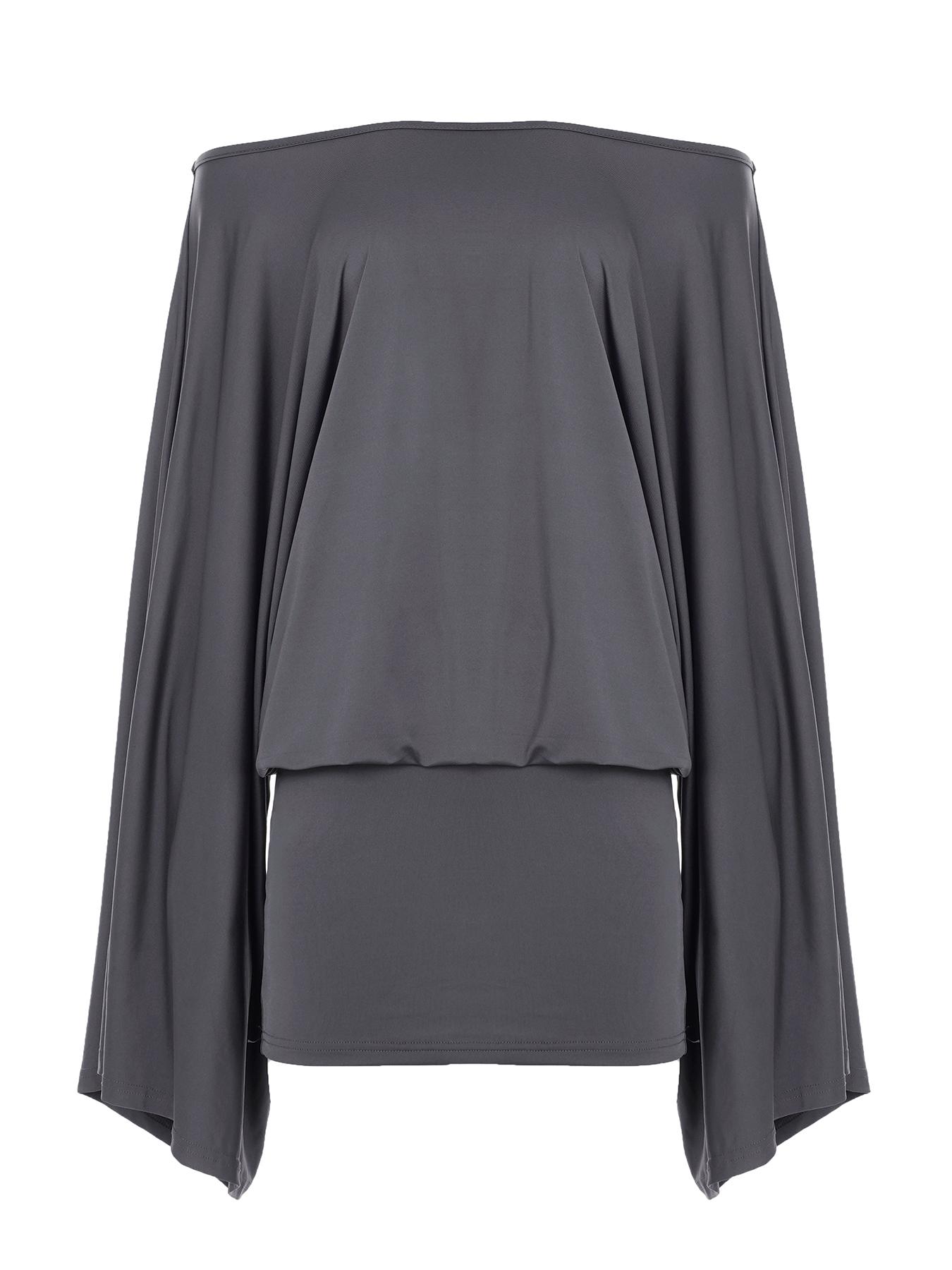 Elegant One-Shoulder Bodycon Dress, Sexy Slim-Fitting Long Flounce Sleeve, Spring & Fall Fashion, Moderate Fabric, Batch Mezz9866