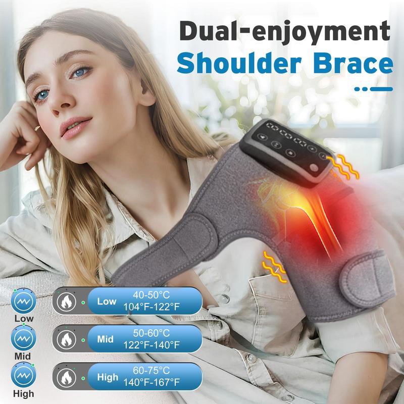 Electric Shoulder, Heating Vibration Massager, Shoulder Massager for Back & Neck, Back Massager, Fascia Release for Neck and Shoulder, Winter & New Year Gift