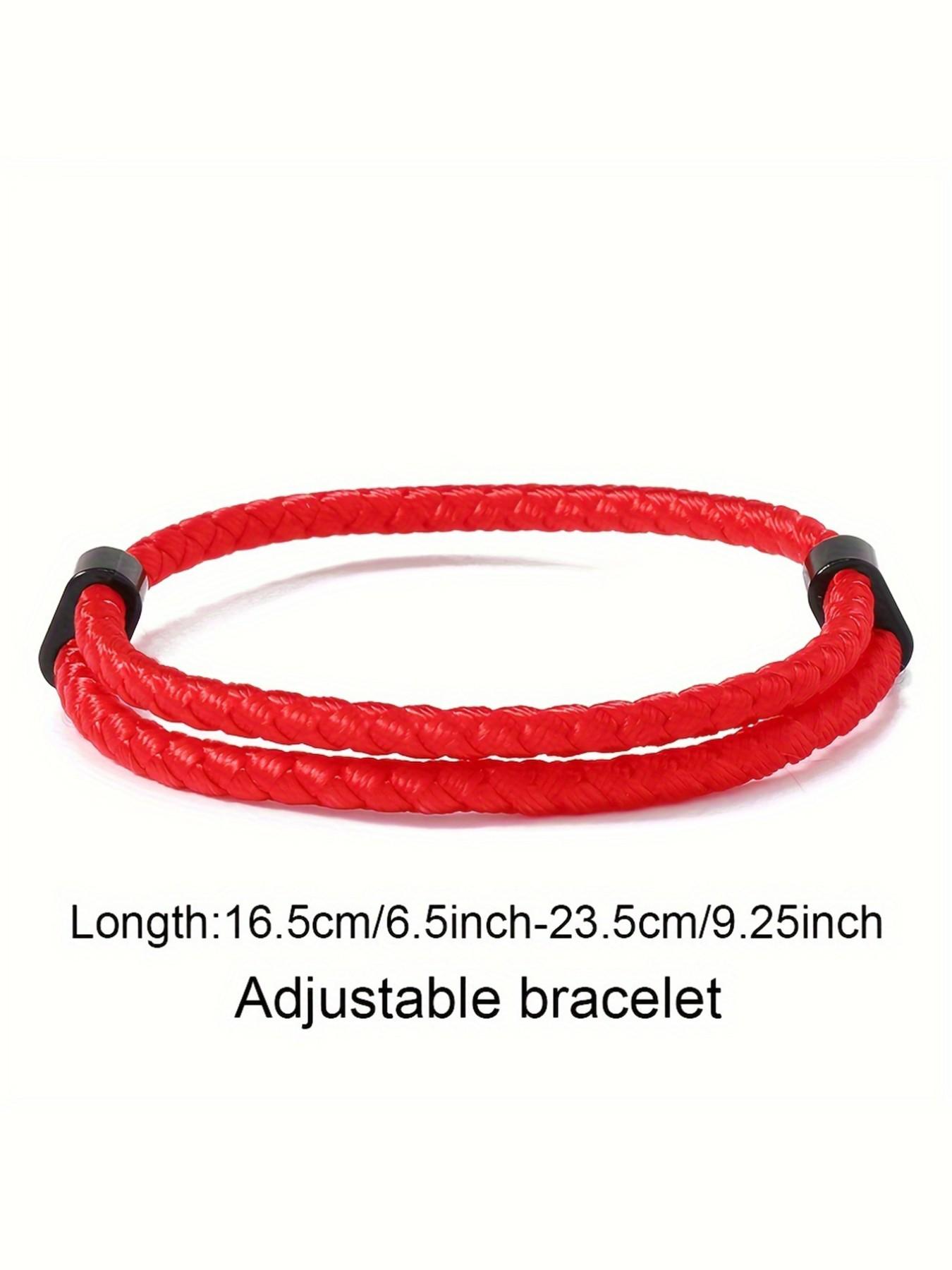 Men's Braided Rope Wristband, Minimalist Style, Dual Layer Nylon Rope with Buckle, Ideal Daily Accessory, Perfect Gift for Boyfriend