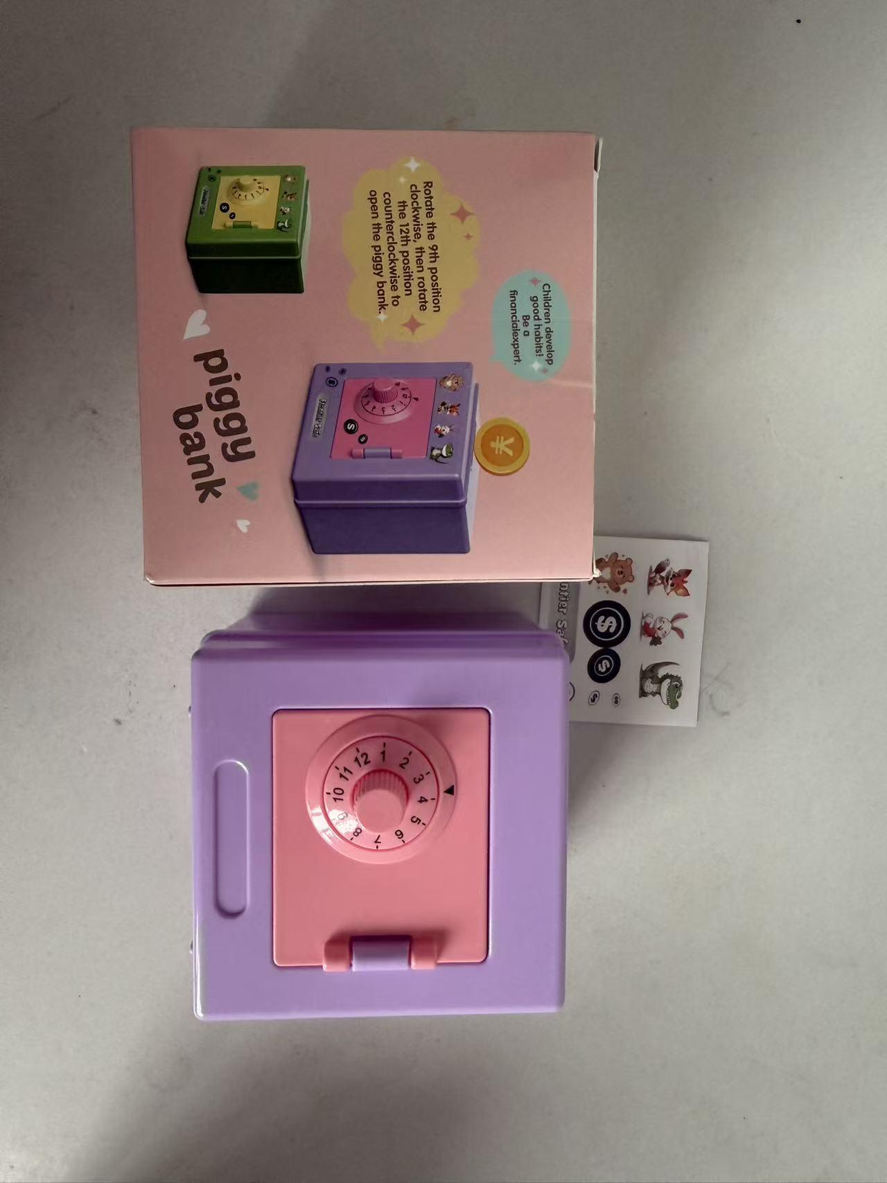 1pcsChildren's ATM piggy bank, suitable for boys and girls, mini electronic bank with password lock, safe coin bank for boys and girls, children's cash savings box, great children's gift toy bank