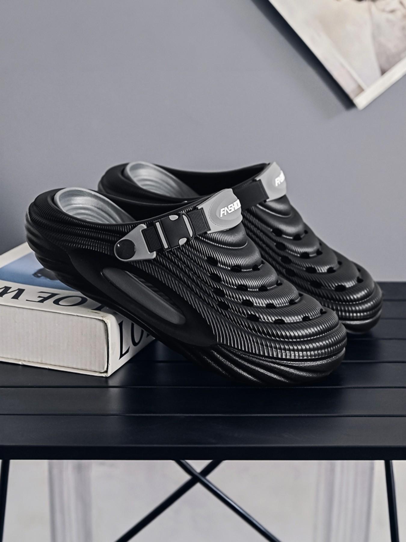 Men's Breathable Anti-Slip Thick Sole Slippers, Eva Wrapped Head Soft Bottom, Indoor Outdoor Use, All-Season Universal Fit