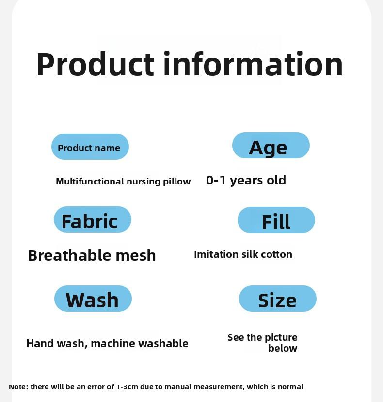 Langkes Baby Automatic Feeding Pillow Newborn Anti Spit Up Nursing Cushion Hands Free Bottle Holder for Infant Self Feeding Milk Bottle Fixing Support Multifunctional Baby Feeding Assistant