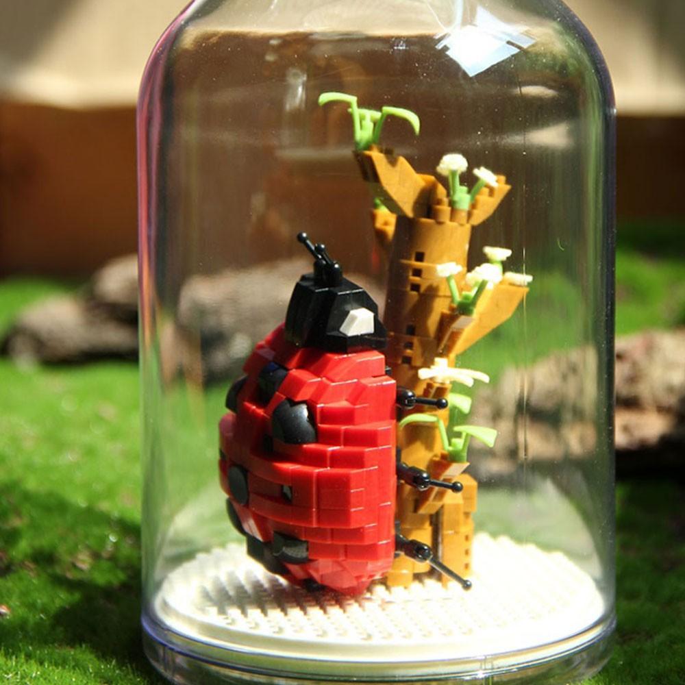 6-Insect Series Building Block Model Kit, Cute Animal Display Figures, Great Birthday and Holiday Gift for Collectors