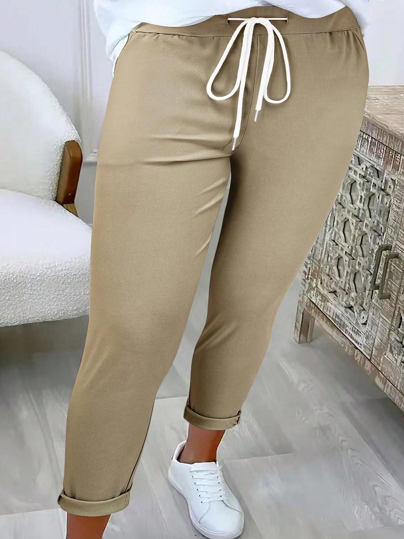 Fashion plus-size women's versatile daily commuting casual pants