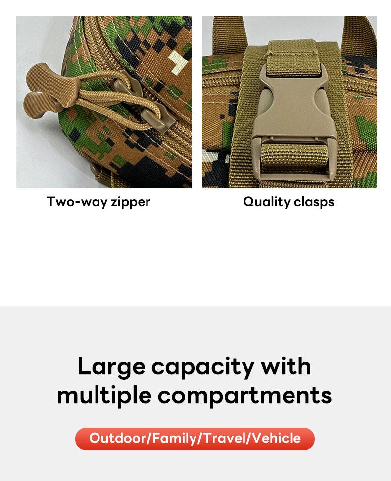 Jumahe Springtok Outdoor First Aid Kit,Tactical Molle Medical Pouch,Survival Emergency Waist Pack,Outdoor Hunting Accessories Bag,Portable Bag for Hunting,Hiking,Camping,Includes Emergency Supplies and Accessories for Multi-purpose Use