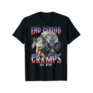 Unisex [Graphic Tee]" Cotton 'End Period Cramps (6’5 BTW)' Funny Alpha Wolf Cringe Meme T-Shirt – Humorous Graphic Tee for Men & Women, Short Sleeve Cotton Top, Casual Streetwear, Everyday Outfit & Meme Gift"