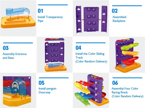 Hahaland 2 in 1 Pound Ball Toy & Car Ramp Race Track，Toddler Toys for 1 Year Old Boy，Learning Early Developmental Montessori Toys for 2 Year Old Christmas Birthday Easter Gifts Stocking Stuffers