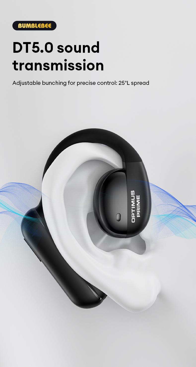 Transformers T21 Ear-Mounted Bluetooth Headset Bluetooth 5.4 360°Stereo Sounds Effects Large Capacity Battery