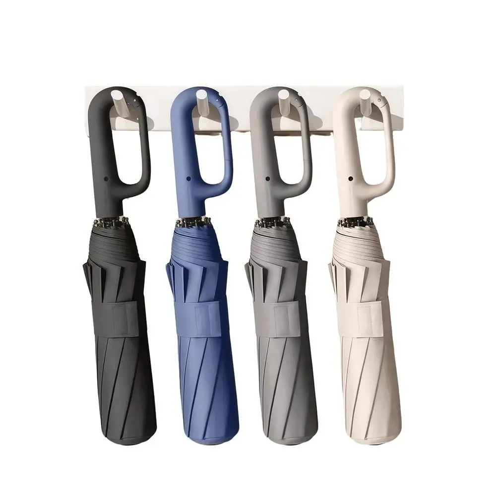 23 Inch Automatic Folding Umbrella, Extra Large Wind-Resistant Reinforced Thickened Sunshade, Portable Compact Rain & Sun Protection Umbrella