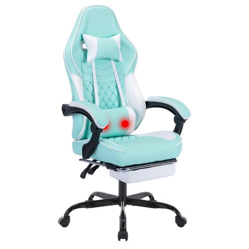 【Bellemave】Gaming chair, Computer chair Ergonomic chair with footrest Office chair Ergonomic computer chair with lumbar backrest Blackgray