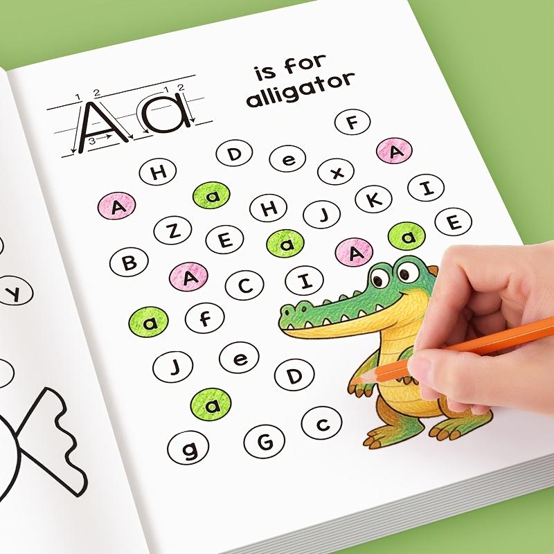 This 32-Page Children'S Writing Practice Book Is Designed For Preschool Children And Is Suitable For Home And School Use, School Supplies, Early Education, Learning Activity Book, Learning Materials, Alphabet Practice Book, Tracing Preschool Books