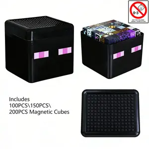 200PCS Magnetic Building Blocks Set with Storage Box, STEM Educational Toys for Kids Ages 4-12, Creative Magnet Construction Kit for Boys & Girls, Christmas Birthday Gift