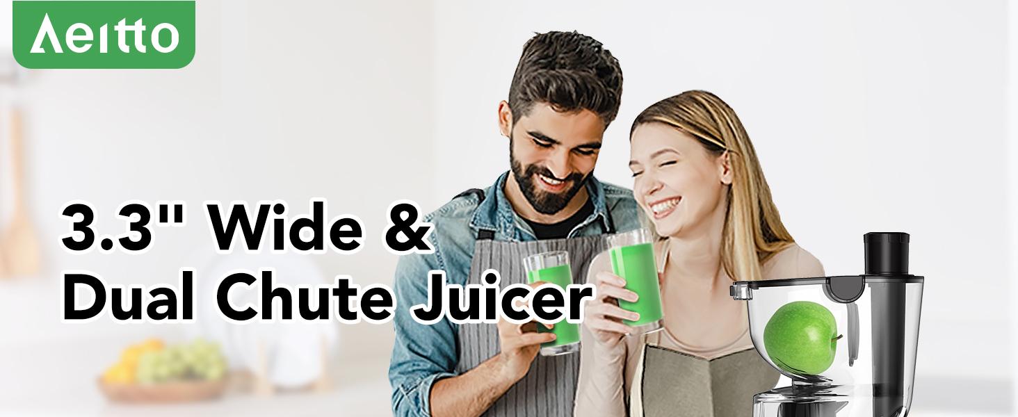 Cold Press Juicer, Whole Vertical Juicer, Slow Masticating Juicer Machines, with Big Wide 83mm Chute, Cold Press Juicer for Whole Fruits and Vegetables, Juicer Machine BPA-Free