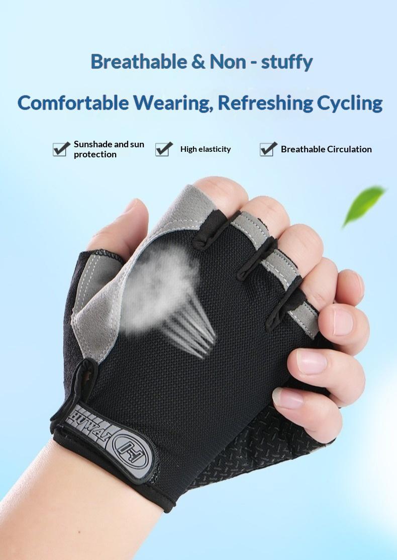 Unisex Fitness Gloves — Weightlifting Gloves with Superior Grip. Lightweight, Half-Finger Gloves for Summer Outdoor Sports and Cycling; Suitable for Weightlifting, Cycling, Training, Fitness, Rock Climbing, and Rowing