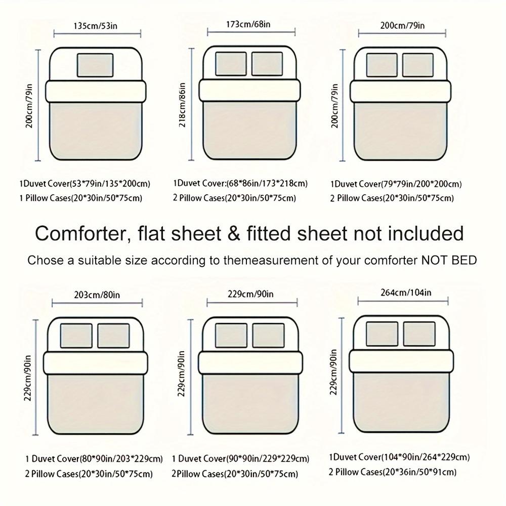 2/3 pieces auspicious pattern printed duvet cover double bed, (1 * duvet cover + 1/2 * pillowcase, excluding quilt core pillow core) majestic, soft and comfortable