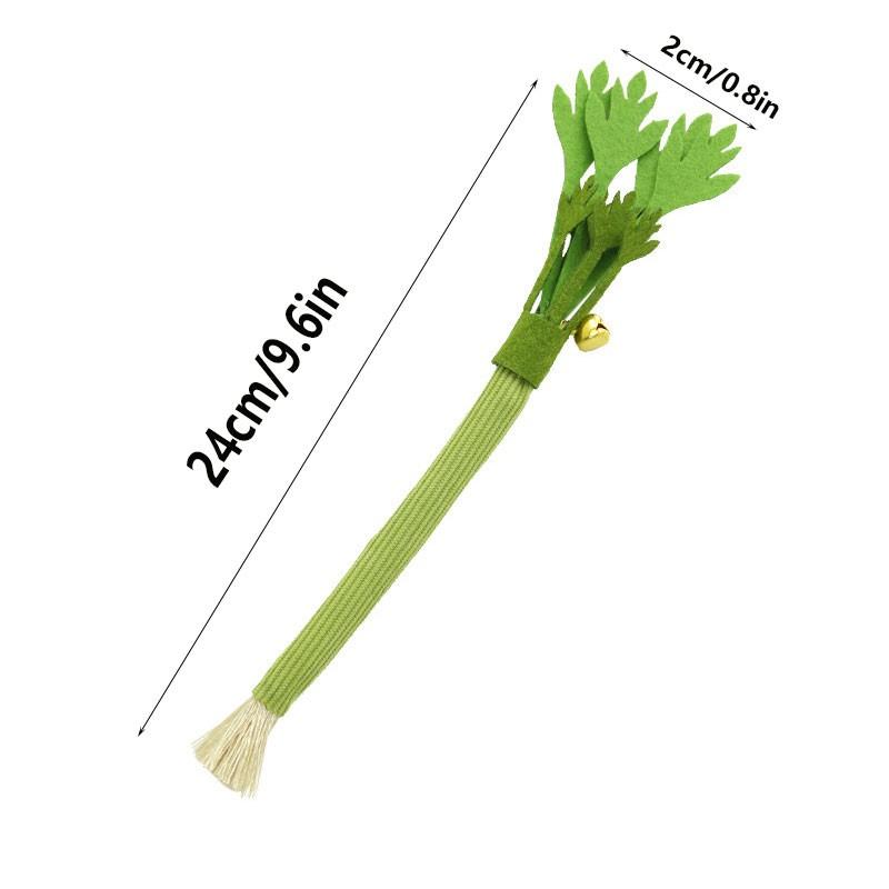 Original Realistic Celery Cat Toy with Bell, Durable Chewable Cat Toy, Pet Supplies Wholesale, Cat Toy Wood Carrot Mimic, Cat Entertainer