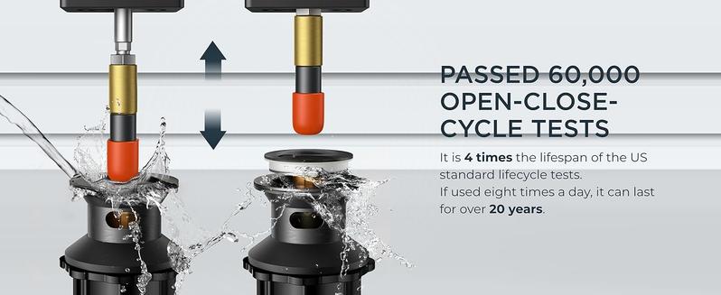 FORIOUS Bathroom Faucets, Waterfall Bathroom Faucet 3 Hole, 8 Inch Widespread Bathroom Sink Faucet with Metal Pop-up Drain and Hose, for Sink Vanity