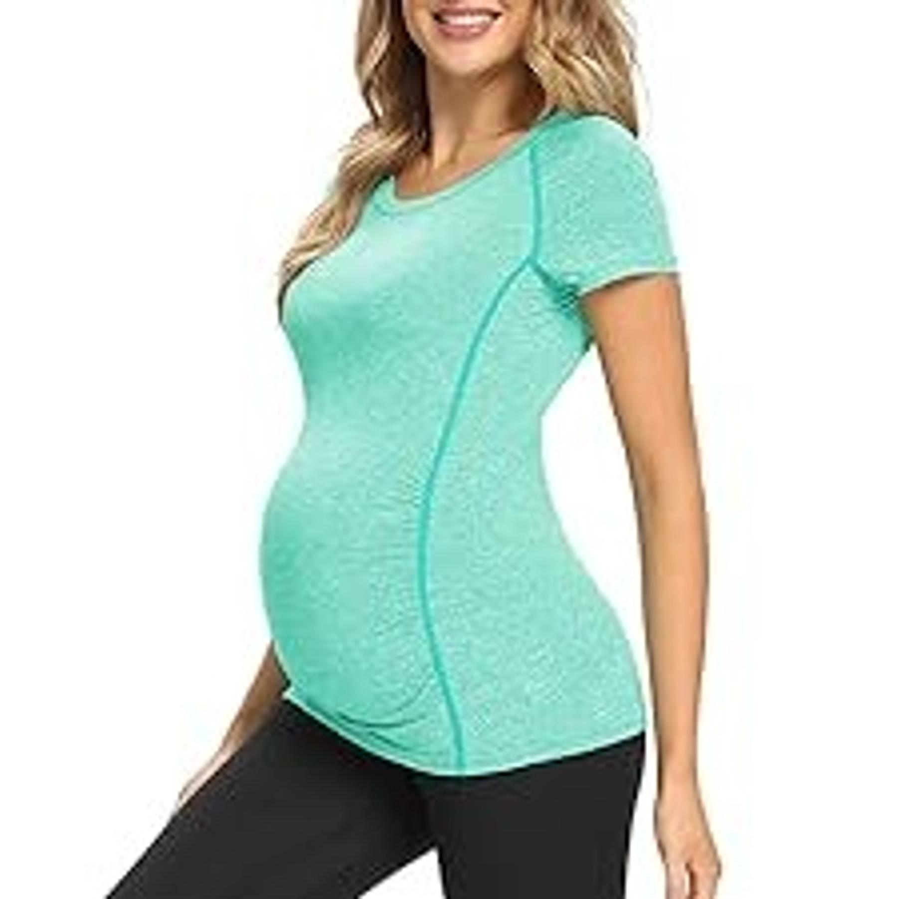 Women's Over-The-Belly Maternity Cargo Scrub Pants, 4-Pocket Pregnancy Clothing, Over Belly